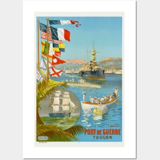 Port de Guerre. Toulon. France Vintage Poster 1901 Posters and Art